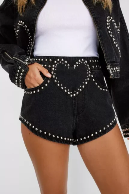 Heart Studded Hotpant Short