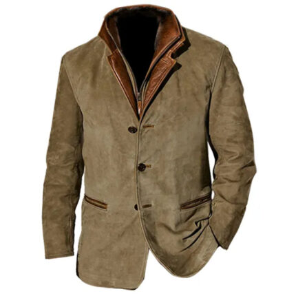 Men's Autumn Vintage Buckskin Jacket 83271229YJ