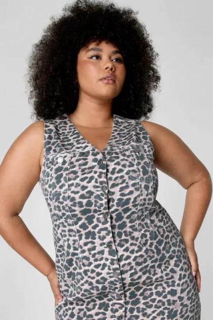 Plus Leopard Print Dress